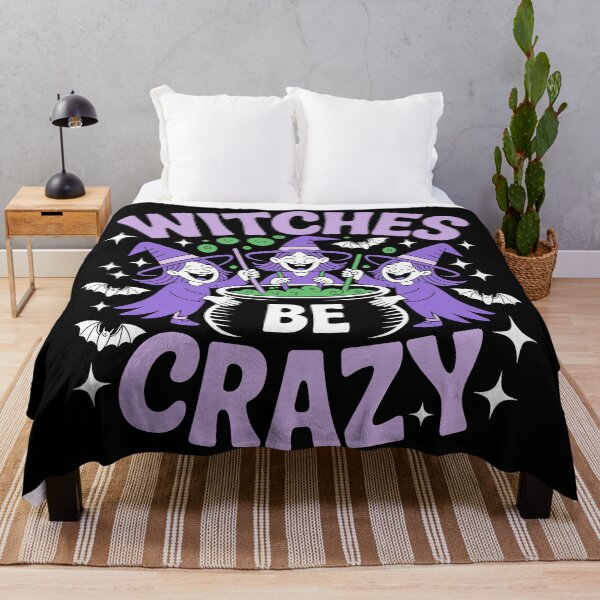 Item preview, Witches Be Crazy 2: A cute and playful Halloween design with witches around a cauldron. For the Halloween Festive Season designed and sold by Grang Art Artistic Designs.