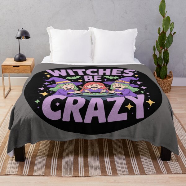 Item preview, Witches Be Crazy 5: A cute and playful Halloween design with witches around a cauldron. For the Halloween Festive Season designed and sold by Grang Art Artistic Designs.