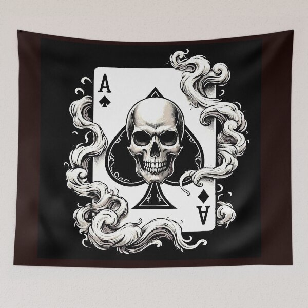 Item preview, Ace of Spades Skull designed and sold by ViaARTfactory.