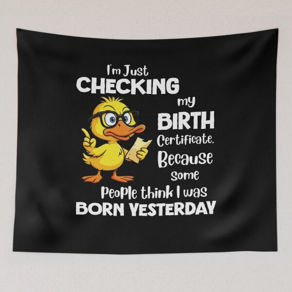 Item preview, Some People Think I Was Born Yesterday Penguin Joke designed and sold by AmizaMatter9.