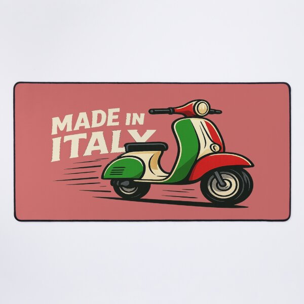 Item preview, Retro Vespa Ride – Made in Italy Flag Style designed and sold by Globalcitytees.