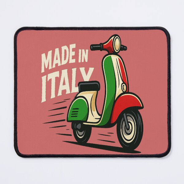 Item preview, Retro Vespa Ride – Made in Italy Flag Style designed and sold by Globalcitytees.