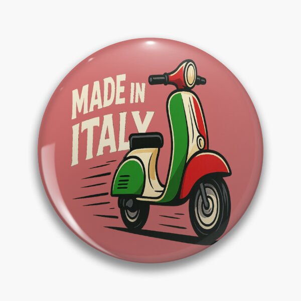Item preview, Retro Vespa Ride – Made in Italy Flag Style designed and sold by Globalcitytees.