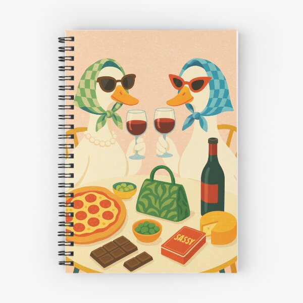 Item preview, Sassy Ducks Pizza & Wine Night | Quirky Kitchen Wall Art designed and sold by SurfolioPrints.