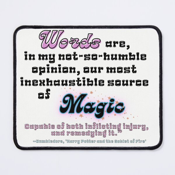 Item preview, Words are source of Magic - Dumbledore Quote designed and sold by stella literarium.