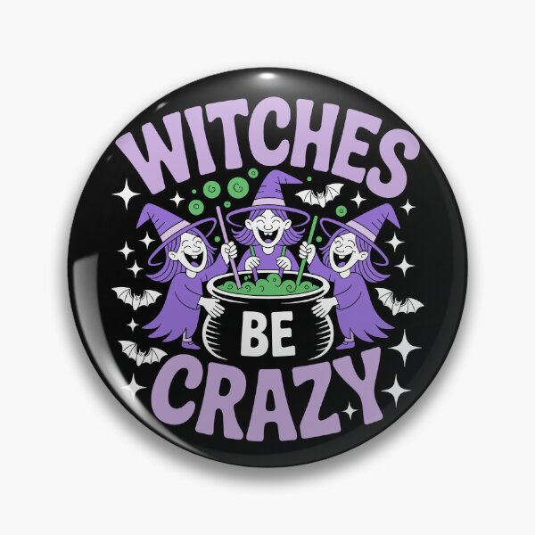 Item preview,  Witches Be Crazy 3: A cute and playful Halloween design with witches around a cauldron. For the Halloween Festive Season designed and sold by Grang Art Artistic Designs.