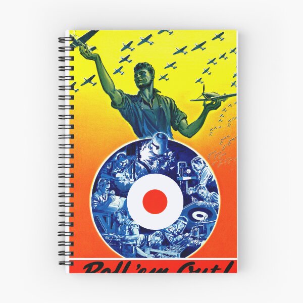 Item preview, Roll 'em Out WWII Propaganda Poster | Aircraft Production | Canadian Contribution | Vivid Color Scheme & Heroic Imagery designed and sold by artofuniverse.