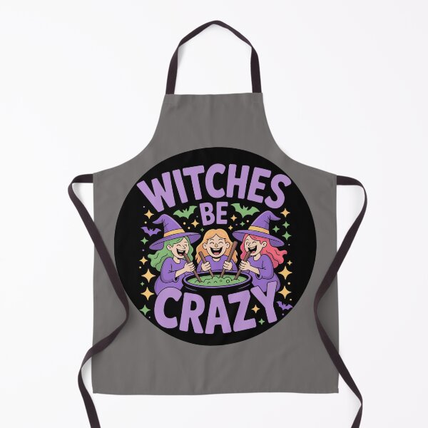 Item preview, Witches Be Crazy 7: A cute and playful Halloween design with witches around a cauldron. For the Halloween Festive Season designed and sold by Grang Art Artistic Designs.
