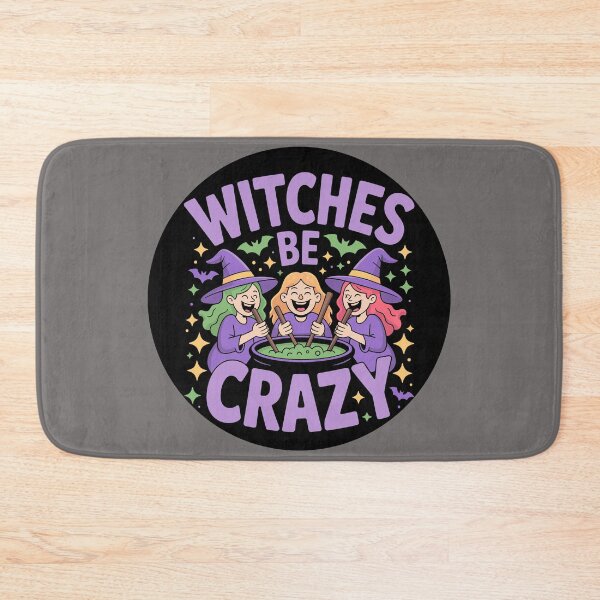 Item preview, Witches Be Crazy 7: A cute and playful Halloween design with witches around a cauldron. For the Halloween Festive Season designed and sold by Grang Art Artistic Designs.