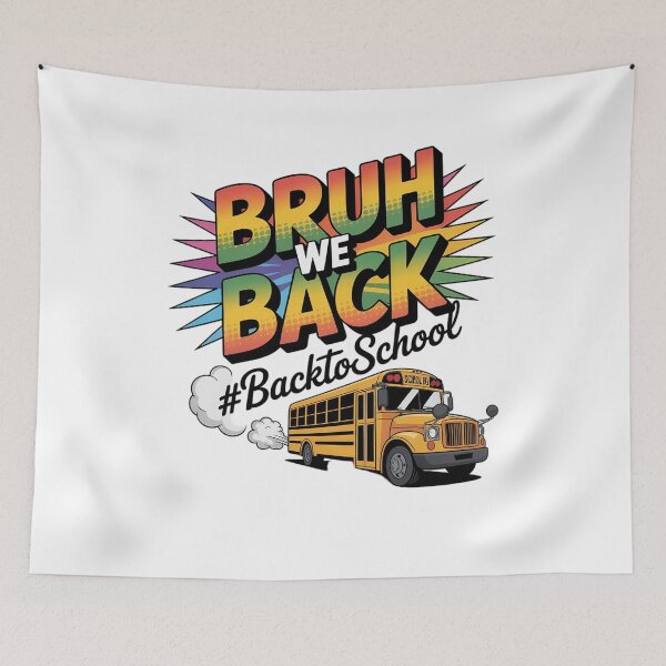 Item preview, Bruh We Back School Bus Back to School designed and sold by tabdejinti.