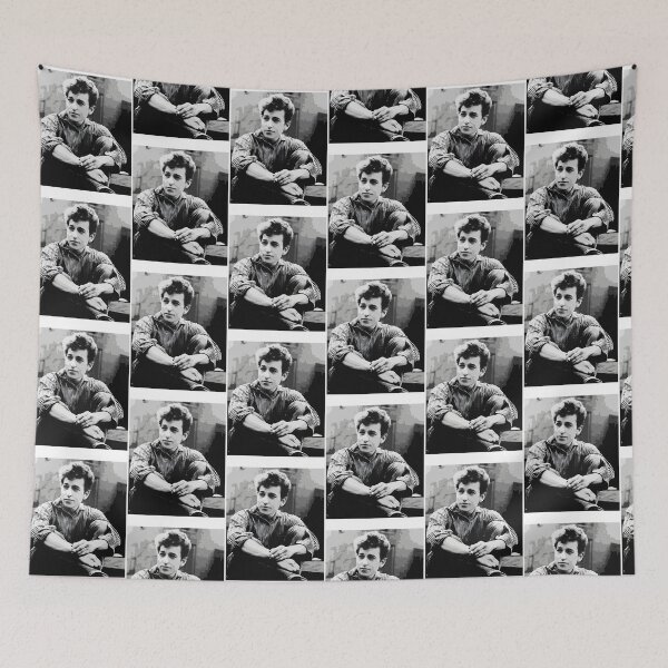 Item preview, B Dylan Monochrome Classic Folk Portrait Vintage Black  White Style designed and sold by OldVue.