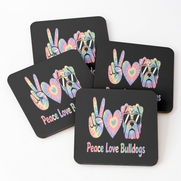 Item preview, Bulldog Mascot Back to School Peace Love Wildcats designed and sold by tabdejinti.