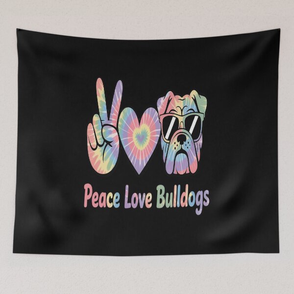 Item preview, Bulldog Mascot Back to School Peace Love Wildcats designed and sold by tabdejinti.