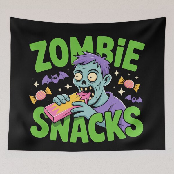 Item preview, Candy Over Brains: This fun and vibrant T-shirt design is a hilarious take on the classic zombie. For the Halloween Festive Season designed and sold by Grang Art Artistic Designs.