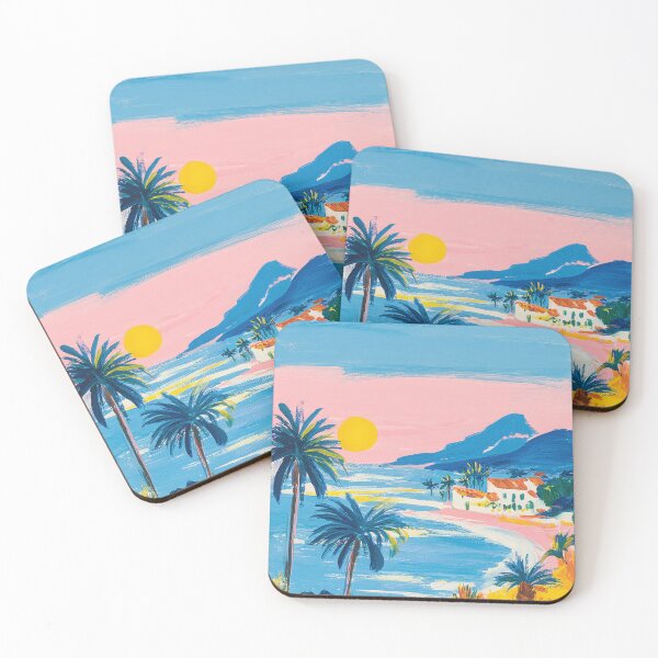 Item preview, Malibu coast in retro vintage style designed and sold by ArtHouseNiklas.