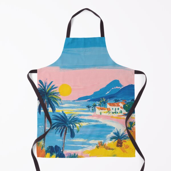 Item preview, Malibu coast in retro vintage style designed and sold by ArtHouseNiklas.