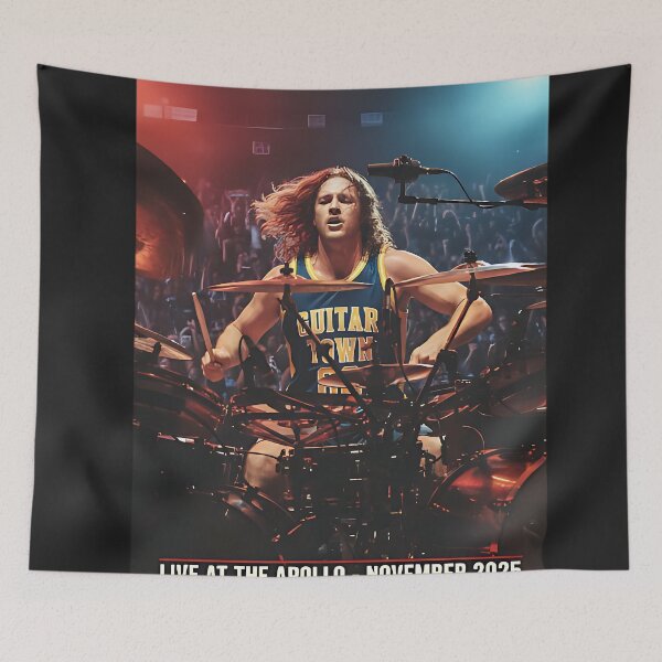 Item preview, Live at The Apollo 2025 – Rock Drummer Concert Poster Design designed and sold by JohnCookaaa.