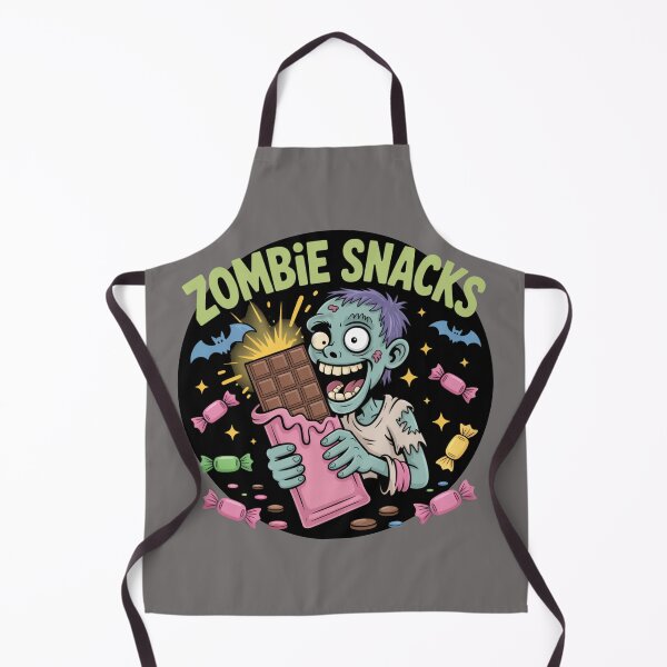 Aperçu de l'œuvre La Morsure Sans Cerveau : Ce t-shirt amusant et coloré revisite avec humour le zombie classique. Pour les fêtes d'Halloween. créée et vendue par Camel & Quirk.