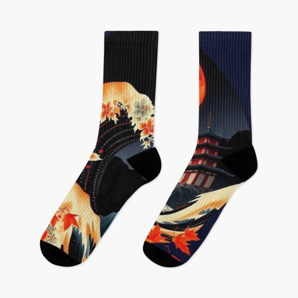 Item preview, Great Autumn Wave with Red Moon designed and sold by Iuqiune.