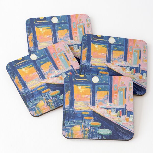 Item preview, Empty bar in colorful pastel style designed and sold by ArtHouseNiklas.