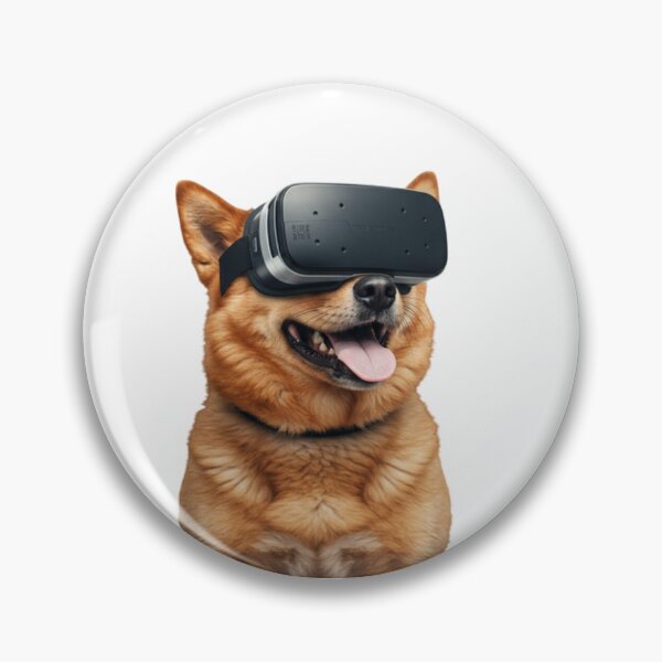 Item preview, Dog Wearing VR Headset – Funny Virtual Reality Puppy Illustration designed and sold by PixelVibe782.