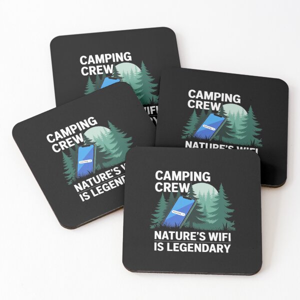 Item preview, Camping Crew Nature's WiFi Funny Forest Graphic designed and sold by ticlitule.
