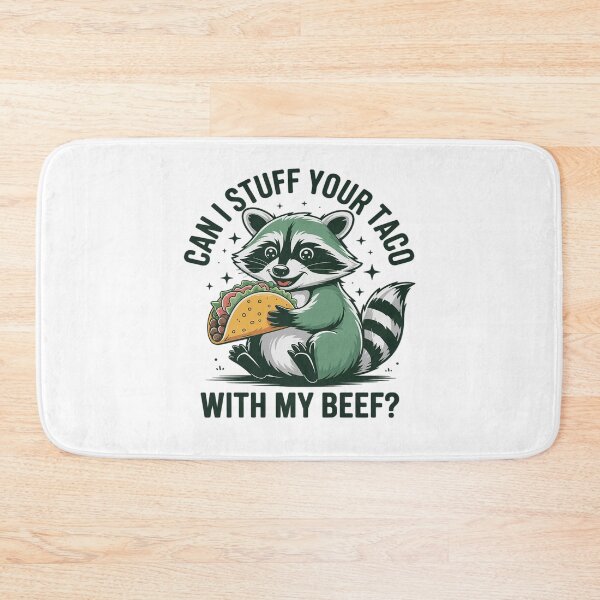 Item preview, Can I Stuff Your Taco with My Beef Vintage Funny Raccoon designed and sold by ticlitule.