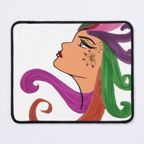 Artikelvorschau, Buntes, skurriles Portrait | Surreale feminine Kunst entworfen und verkauft von BulletKitty82.