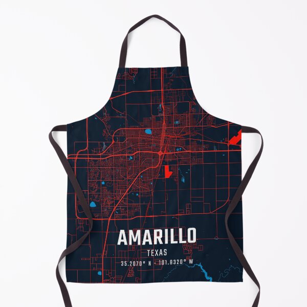 Item preview, Amarillo Red & Blue Minimalist Map designed and sold by HomeLivingCo.