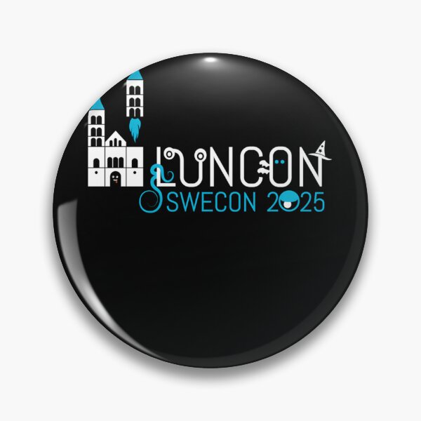 Artikelvorschau,  Luncon 2025 Liggande Logga Fr Svart Bakgrund entworfen und verkauft von BinneyKassidy.