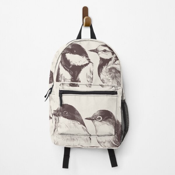 Item preview, Line drawing of four bird portraits designed and sold by hichili-dori.