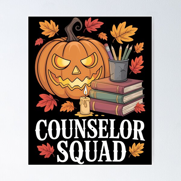 Item preview, Counselor Squad Pumpkin Autumn Happy Halloween Teacher designed and sold by CookWorldLaughs.