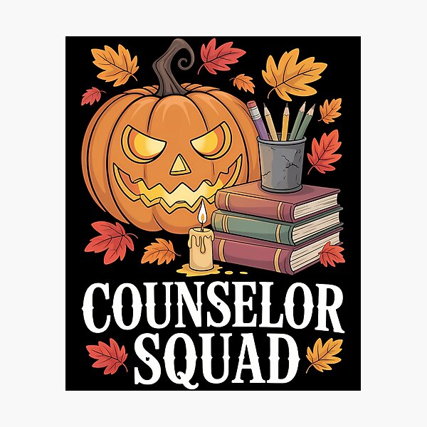 Item preview, Counselor Squad Pumpkin Autumn Happy Halloween Teacher designed and sold by CookWorldLaughs.