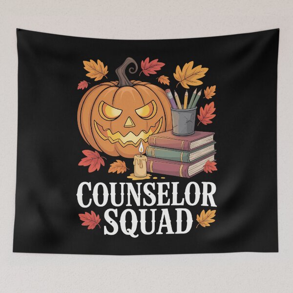 Item preview, Counselor Squad Pumpkin Autumn Happy Halloween Teacher designed and sold by CookWorldLaughs.