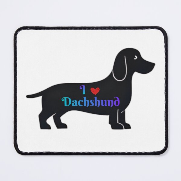 Item preview, I Love Dachshund – Cute Wiener Dog Silhouette Design designed and sold by Kavya Art.