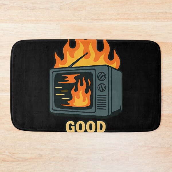 Aperçu de l'œuvre Good Entertainment Retro Tv On Fire Desig créée et vendue par MaggieMarion.