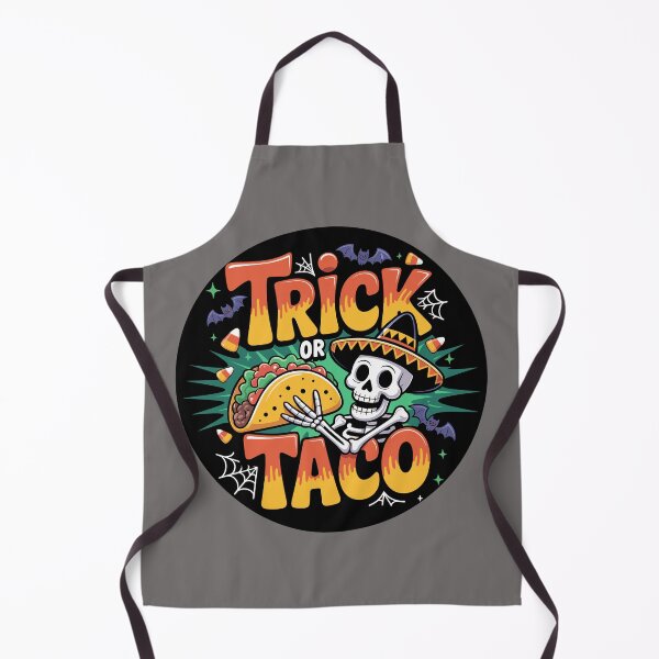 Item preview, The Haunted Taco Stand: This fun and vibrant T-shirt design skeletal figure offers a taco dripping with crimson salsa. For the Halloween Festive Season designed and sold by Camel & Quirk.