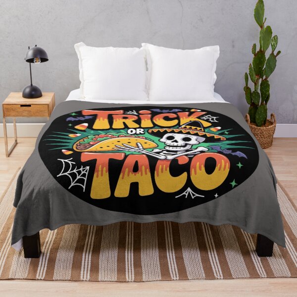Item preview, The Haunted Taco Stand: This fun and vibrant T-shirt design skeletal figure offers a taco dripping with crimson salsa. For the Halloween Festive Season designed and sold by Grang Art Artistic Designs.