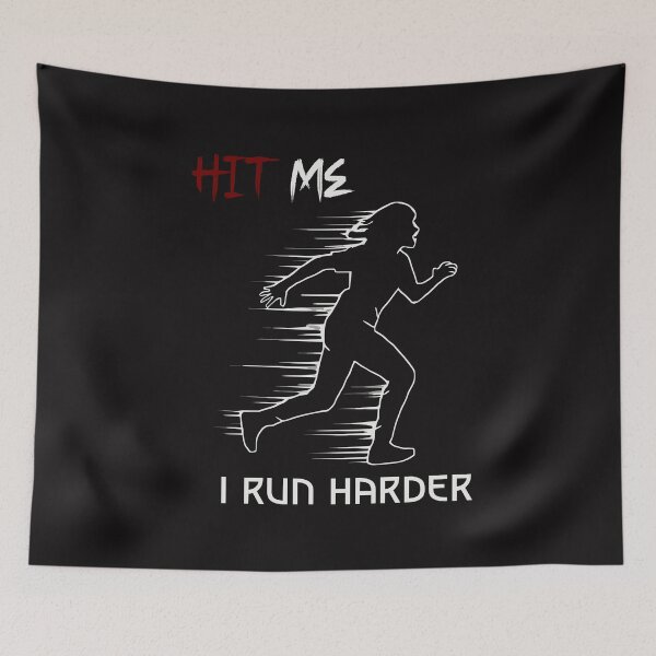 Item preview, Hit me, I run harder - For black backgrounds designed and sold by SpicyChimera.
