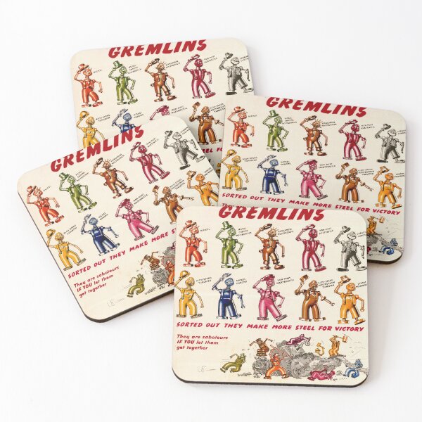 Item preview, Vintage WWII Propaganda Poster | Steel Scrap Sorting | Gremlins Mischief | British War Effort | Iron & Steel Control Art designed and sold by artofuniverse.