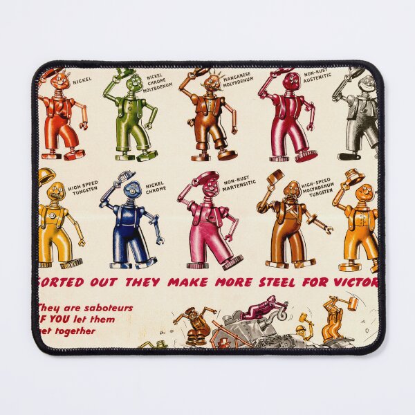 Item preview, Vintage WWII Propaganda Poster | Steel Scrap Sorting | Gremlins Mischief | British War Effort | Iron & Steel Control Art designed and sold by artofuniverse.