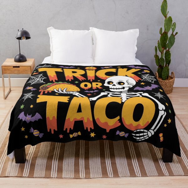 Item preview, The Spooky Taco Fiesta: This fun and vibrant T-shirt design skeletal figure offers a taco dripping with crimson salsa. For the Halloween Festive Season designed and sold by Grang Art Artistic Designs.