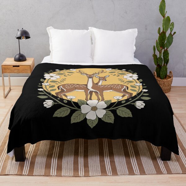 Item preview, Caribou and Yellow Jasmine Flowers designed and sold by BiellaSar.