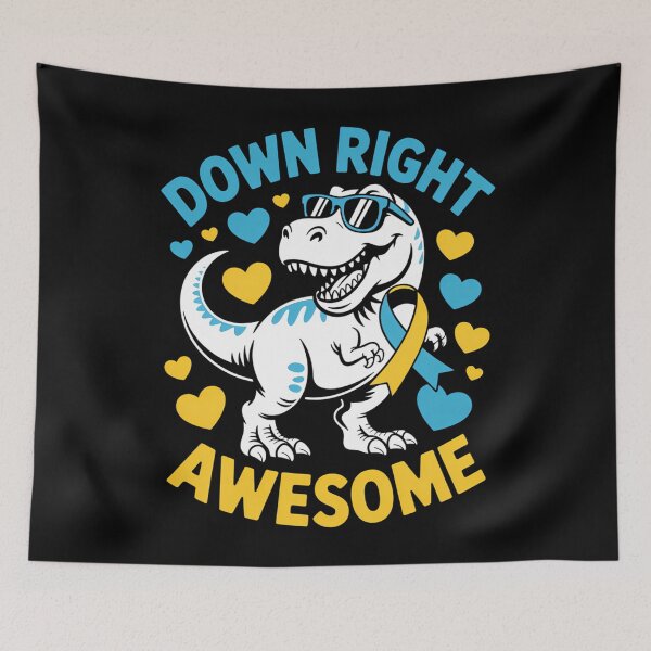 Item preview, Down Syndrome Awareness Cute T rex designed and sold by CookWorldLaughs.