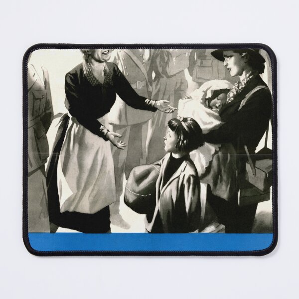 Item preview, Vintage WWII Propaganda Poster | British Ministry of Health Art | Caring for Evacuees is National Service | Home Front Duty designed and sold by artofuniverse.
