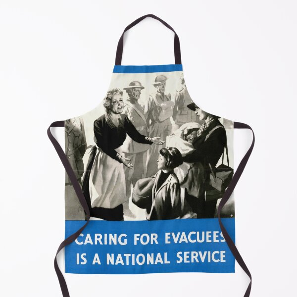 Item preview, Vintage WWII Propaganda Poster | British Ministry of Health Art | Caring for Evacuees is National Service | Home Front Duty designed and sold by artofuniverse.