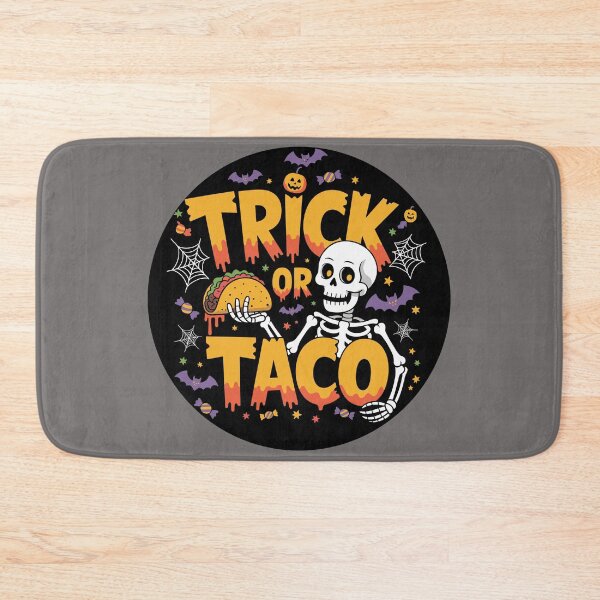Item preview, A Frightful Feast: This fun and vibrant T-shirt design skeletal figure offers a taco dripping with crimson salsa. For the Halloween Festive Season designed and sold by Grang Art Artistic Designs.