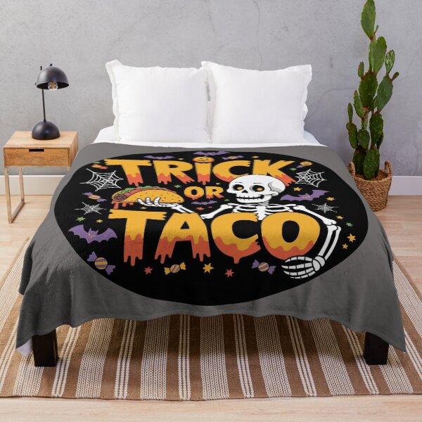 Item preview, A Frightful Feast: This fun and vibrant T-shirt design skeletal figure offers a taco dripping with crimson salsa. For the Halloween Festive Season designed and sold by Grang Art Artistic Designs.