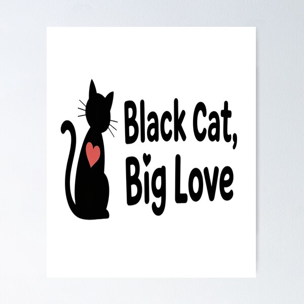 Item preview, Cat Adoption, Black Cat, Big Love, for Rescue Cat Lovers designed and sold by BiellaSar.