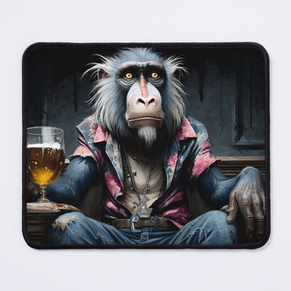 Item preview, Mischievous Monkey Enjoying a Cold Beer in Style designed and sold by Artessie.